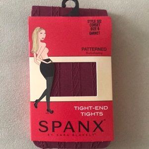 NWT Spanx Bodyshaping Patterned Garnet Tights
